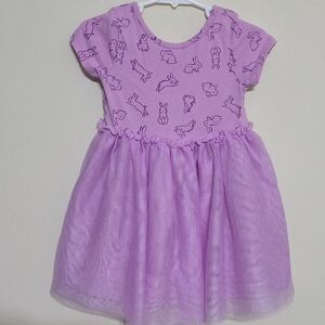 Cat & Jack Lavender Dress with Bunny Pattern